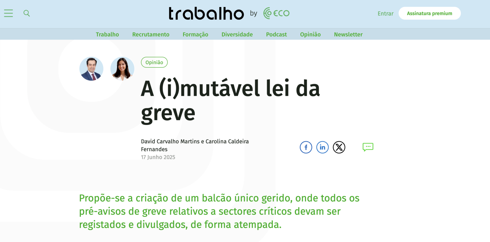 A (i)mutável lei da greve