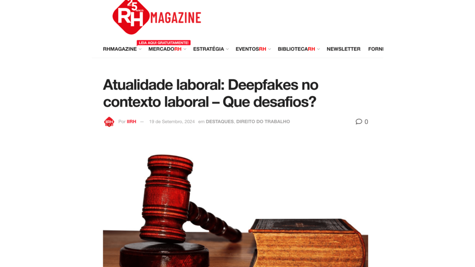 Atualidade laboral: Deepfakes no contexto laboral – Que desafios?