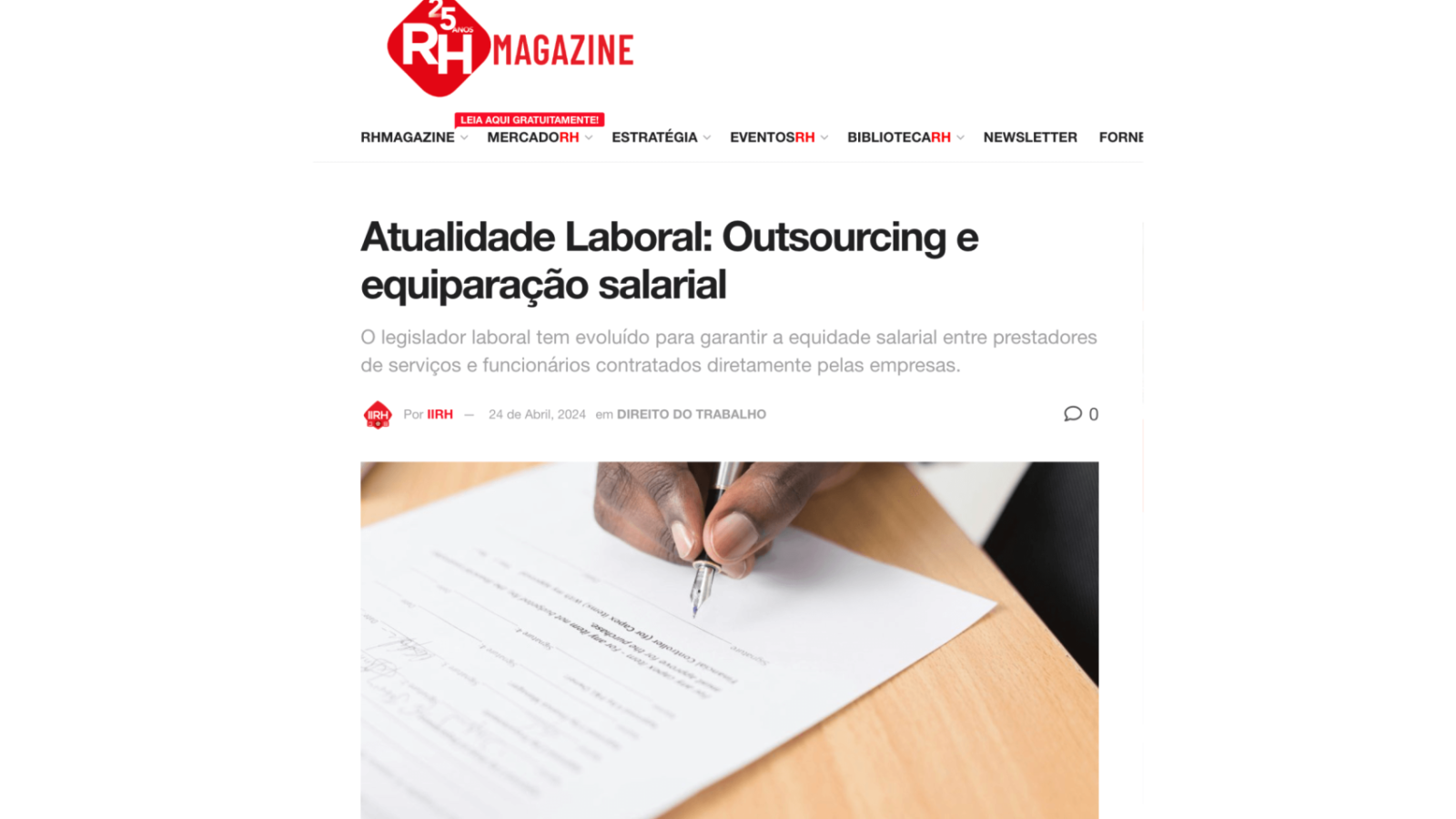 Atualidade Laboral: Outsourcing e equiparação salarial