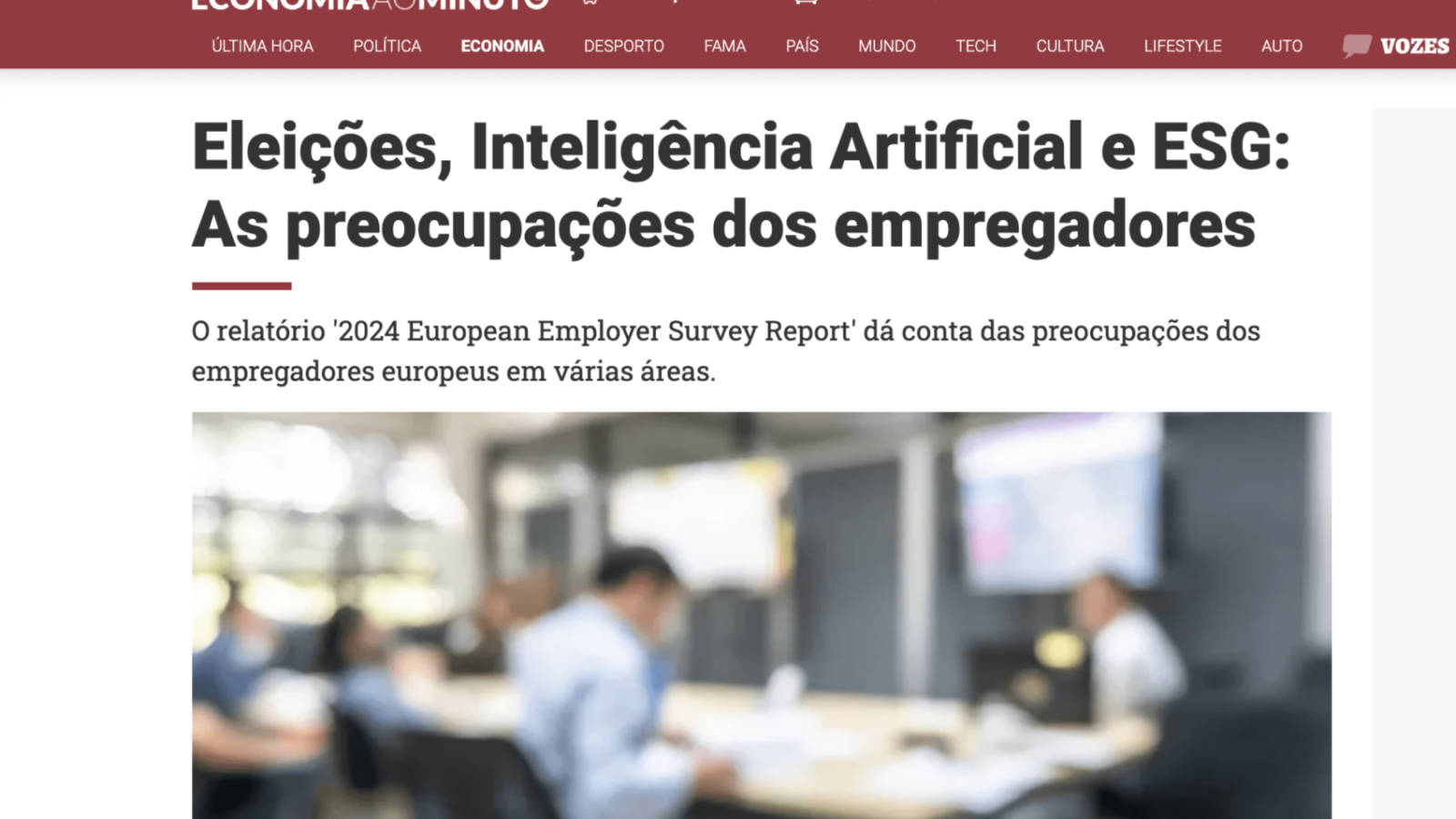 Eleições, Inteligência Artificial e ESG: As preocupações dos empregadores