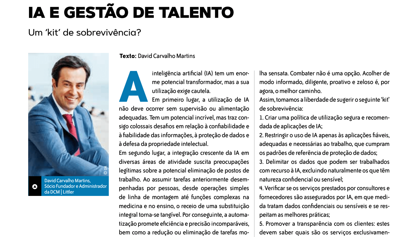 IA e a Gestão de Talento