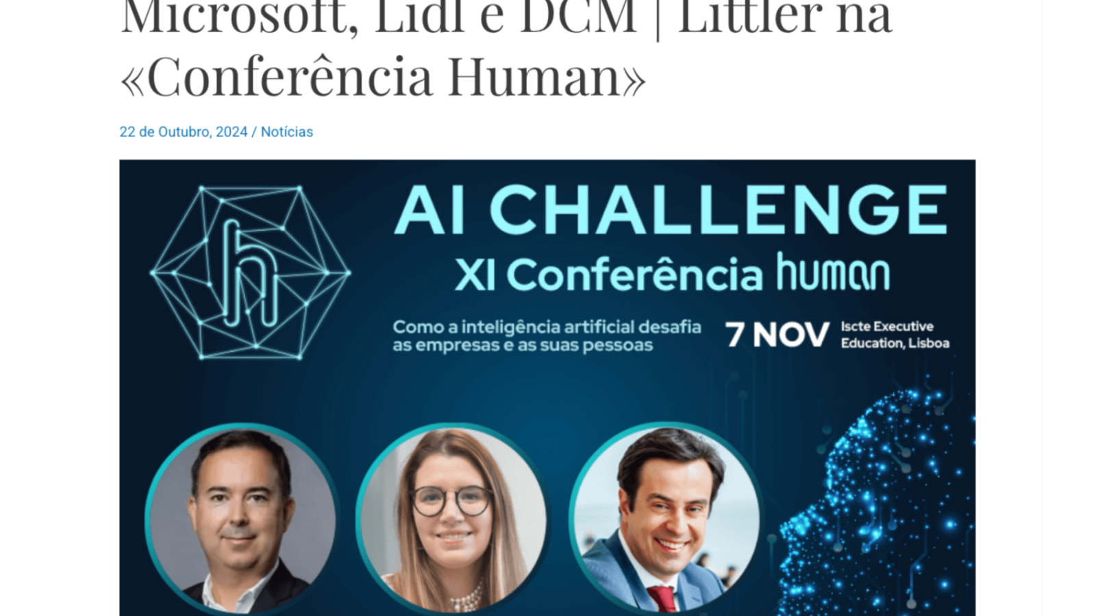 Microsoft, Lidl e DCM | Littler na «Conferência Human»