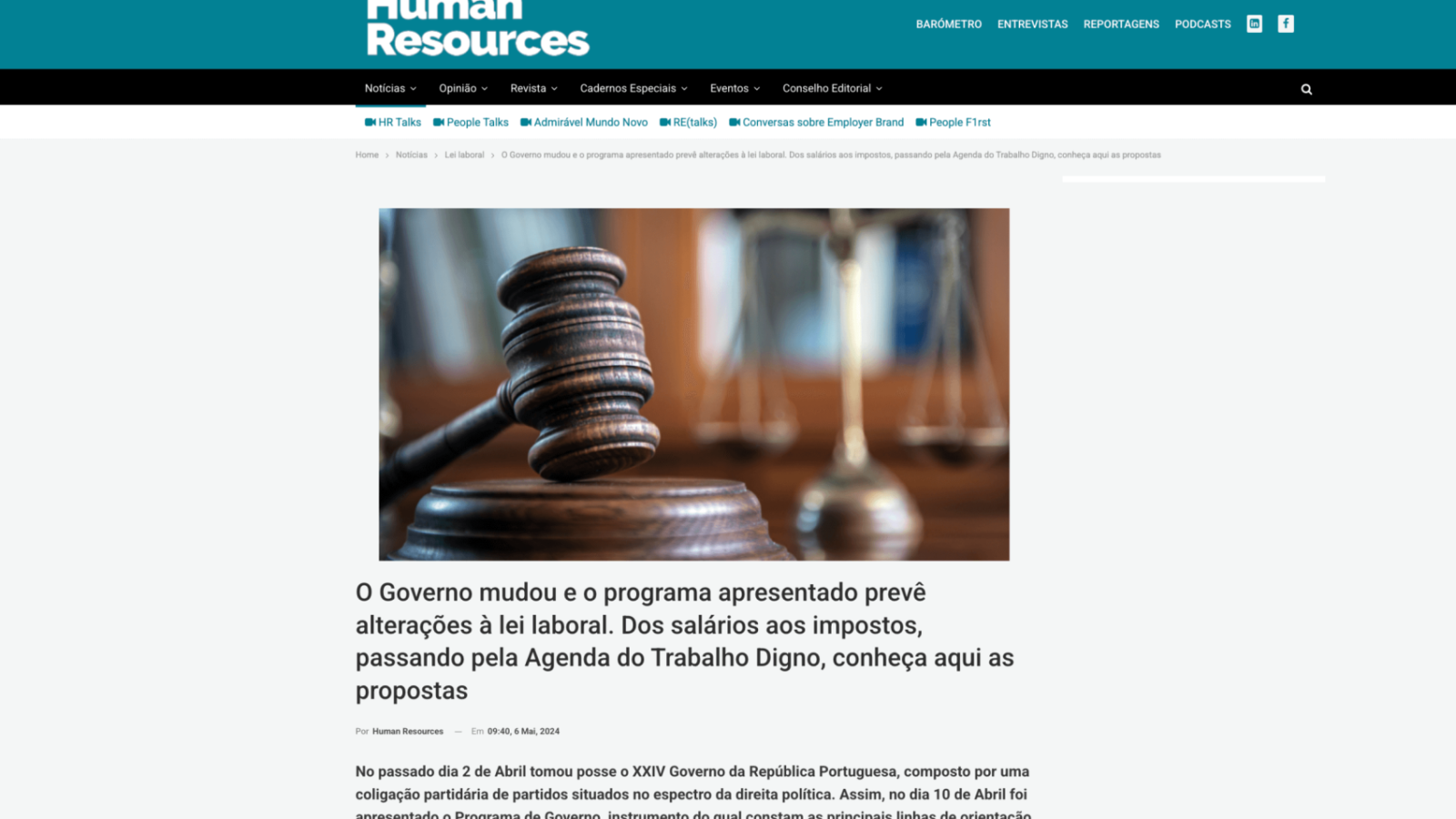 O Governo mudou e o programa apresentado prevê alterações à lei laboral.